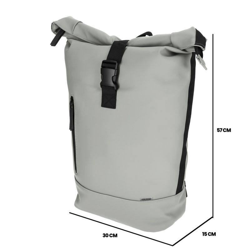 NORLÄNDER Dull PU Rolltop Ryggsekk 2.0 - Grå